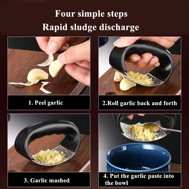 Stainless Steel Manual Garlic Press Crusher Mincer | Kitchen tools